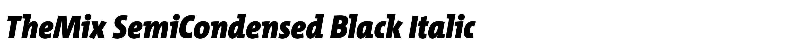 TheMix SemiCondensed Black Italic